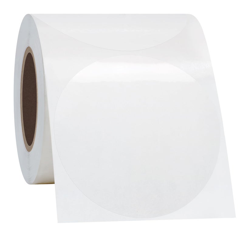 Hybsk 300pcs Clear Round Labels 2 inch Circle Seal Sticker for Envelope Sealing Box Packing (2 inch Round) - Image 4